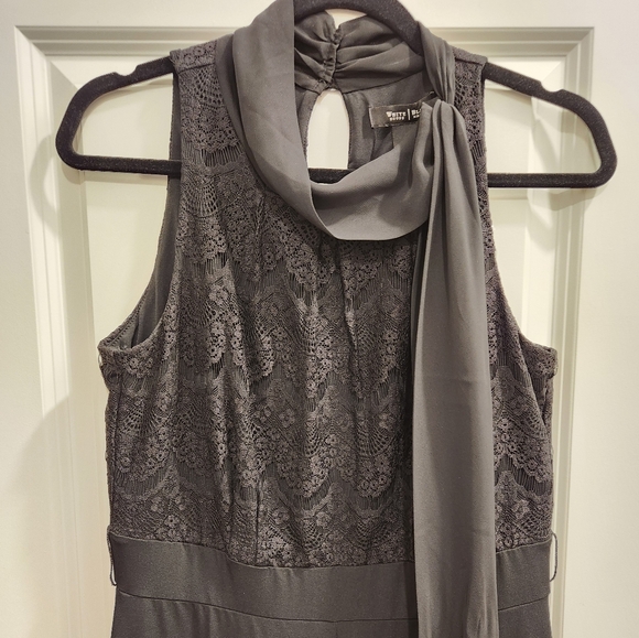 White House Black Market black cut in lace bodice jumpsuit size 8 - Picture 5 of 11